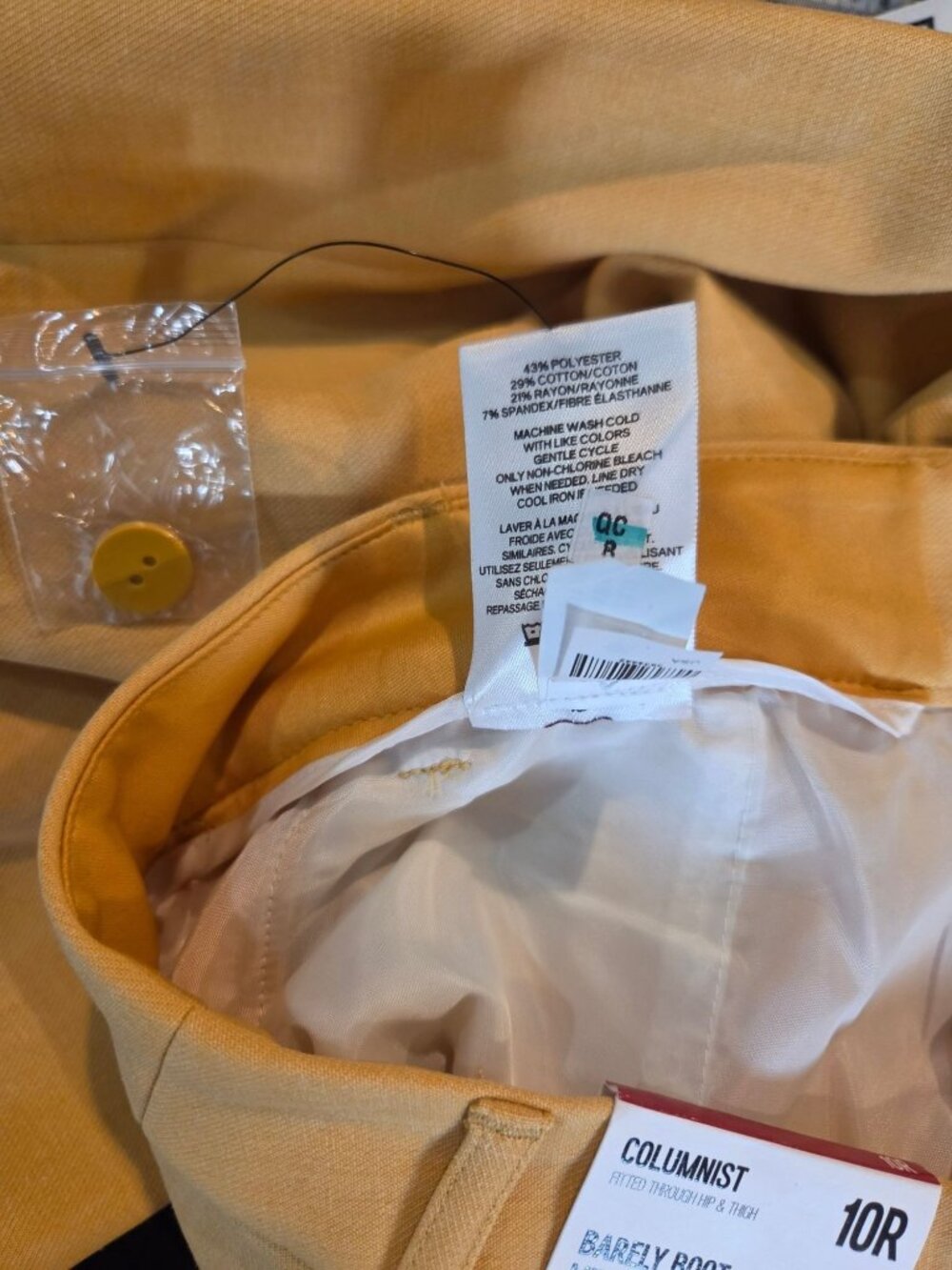 Classic Professional Express Gold Dress Pants Office Quiet Luxury Polished - Picture 12 of 13